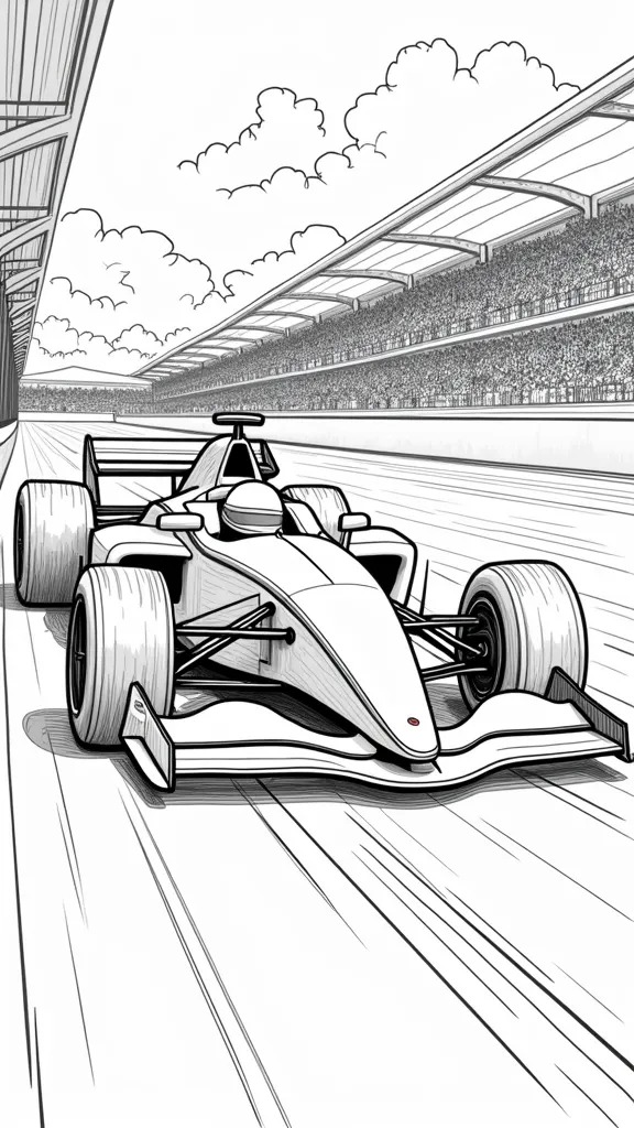 Pages de livres de coloriage de voiture de course